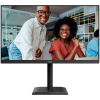 AOC U27E4CV poslovni monitor - 68.6cm (27"), 4K UHD (3840 x 2160), IPS, 60Hz, 4ms (GtG), Adaptive Sync, HDR, USB razdelilnik, RJ45, 2x HDMI 2.0, 1x DP 1.4, 1x USB-C (PD 90W, DP alt način) - U27E4CV-A