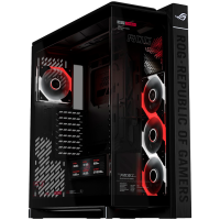 ASUS ROG Cronox GR801 ARGB EATX računalniško ohišje, kaljeno steklo, štirje ARGB ventilatorji, LCD z
