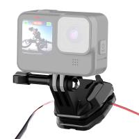 PULUZ motorcycle windshield clip for sports cameras (DJI Osmo Action 4, GoPro Hero 12, Insta360 Ace Pro / X4)(black)