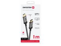 SWISSTEN kabel HDMI 2.0, 60Hz, 18GB/s, 4K, do 21:9, 1m, pozlaćeni konek, crni - 05140019