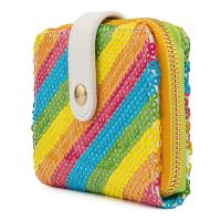 LOUNGEFLY DISNEY SEQUIN RAINBOW ZIP AROUND WALLET