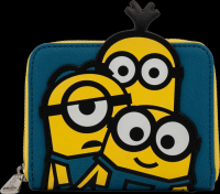 LOUNGEFLY MINION TRIPLE MINION BELLO ZIP AROUND WALLET