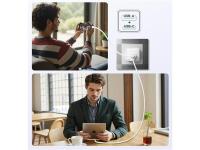 iPEAX punjač za AC220 GaN 20W (USB-C + USB-A) BIJELI - 03090094