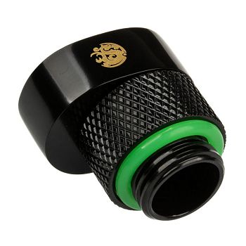 Bitspower X-Cross Adapter G1/4 Zoll AG auf G1/4 Zoll IG - 5mm Versatz, black matt BP-MBRIGOS5