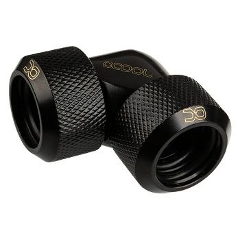 Alphacool Eiszapfen Adapter 90 Grad 16mm AD auf 16mm AD Hardtube - black 17446