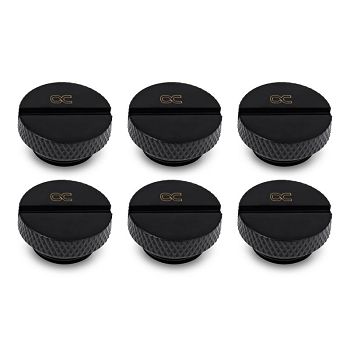 Alphacool Eiszapfen Verschlussschraube G1/4, black -6er Pack 17622