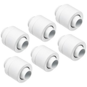 Alphacool Eiszapfen 13/10 mm Anschraubtülle G1/4, 6-Pack - white 17624