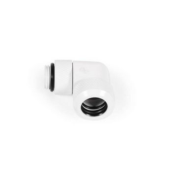 Alphacool Eiszapfen Anschluss 90 Grad G1/4 Zoll AG auf 16mm AD Hardtube - drehbar, - white-17621