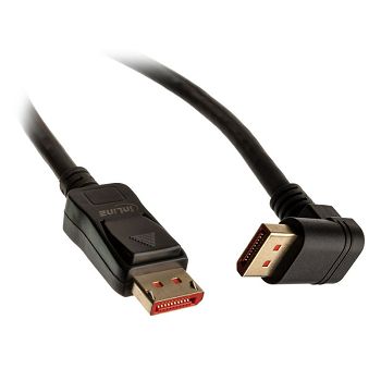 InLine 8K (UHD-2) DisplayPort Kabel, nach unten gewinkelt, black - 1m 17151U