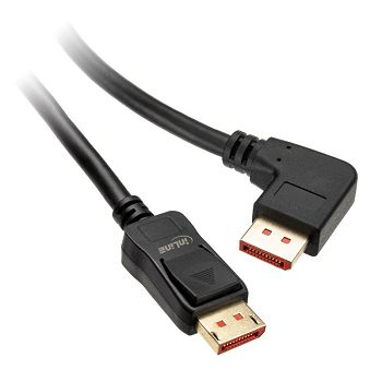 InLine 8K (UHD-2) DisplayPort Kabel, rechts gewinkelt, black - 3m 17153R
