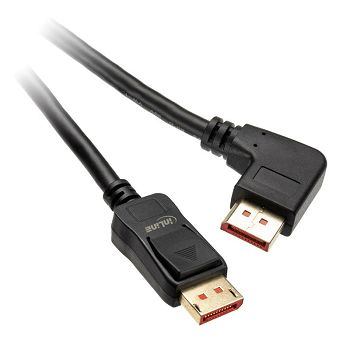 InLine 8K (UHD-2) DisplayPort Kabel, links gewinkelt, black - 3m 17153L