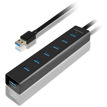 AXAGON HUE-SA7BP USB-A-Hub, 7x USB 3.0, 1x Micro-USB - 400 mm Kabel, napajanje HUE-SA7BP