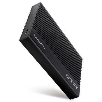 AXAGON EE25-GTR USB-C 3.2 Gen 2 - SATA 6G, 2.5" externes Festplattengehäuse, geriffelt - black EE25-GTR