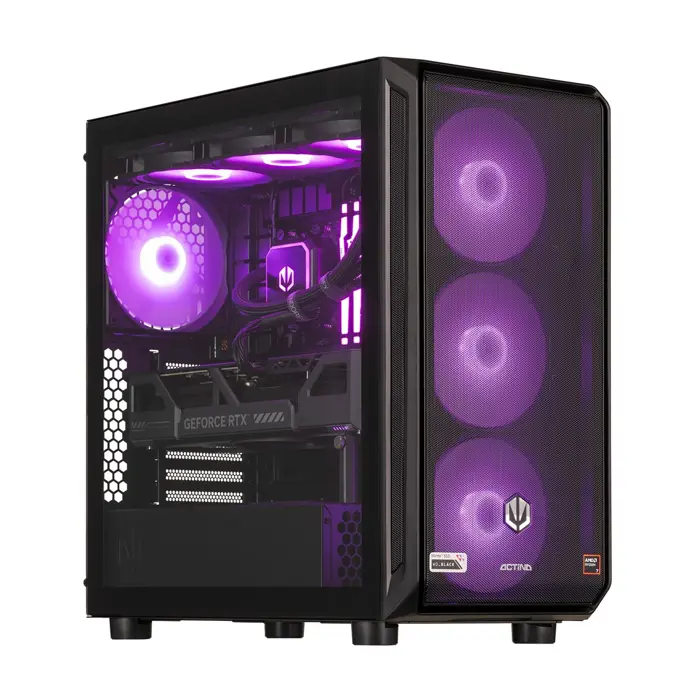 Actina 5901443414575 PC AMD Ryzen™ 7 7800X3D 32 GB DDR5-SDRAM 2 TB SSD NVIDIA GeForce RTX 5070 Ti Midi Tower Black