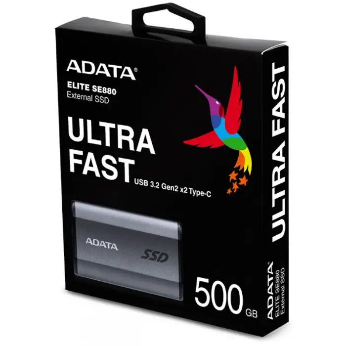 ADATA Ex SSD SU880, R2000/W2000, 500GB, U3.2, sivi