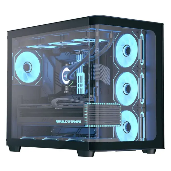 Aerocool P500C PC-Gehäuse, Midi-Tower, ATX, Tempered Glass - black-ACCM-PN01043.11