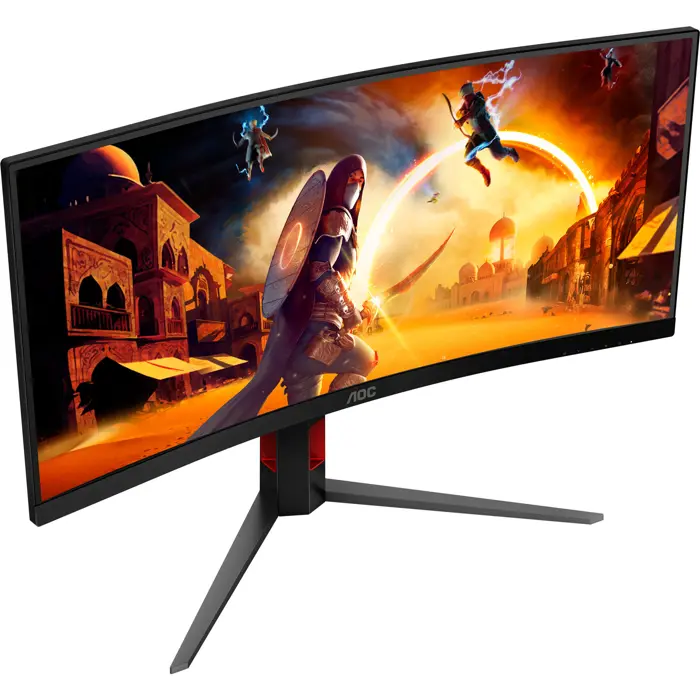 AOC CU34G4, gaming monitor - 34 - black (matt), WQHD, Fast-VA, Curved, Adaptive-Sync, AMD FreeSync Premium, 180Hz panel
