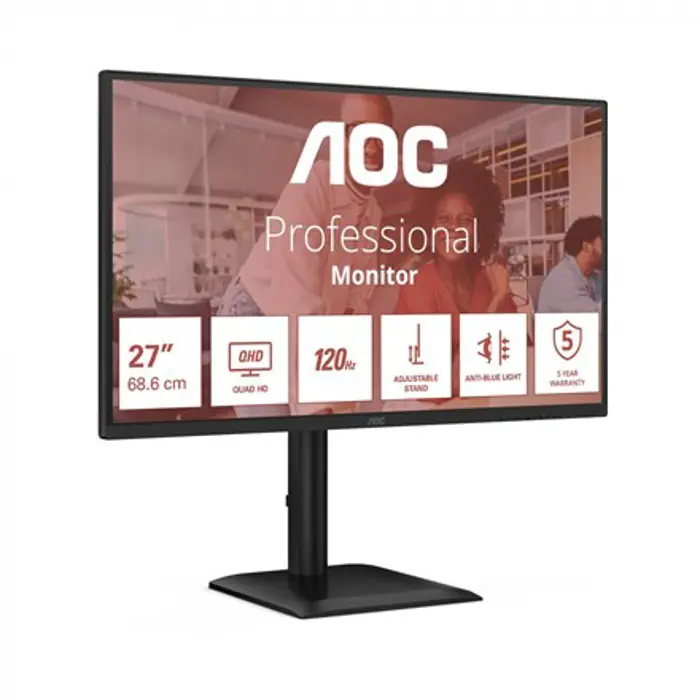 AOC E4 Q27E4CV computer monitor 68.6 cm (27") 2560 x 1440 pixels Quad HD LED Black