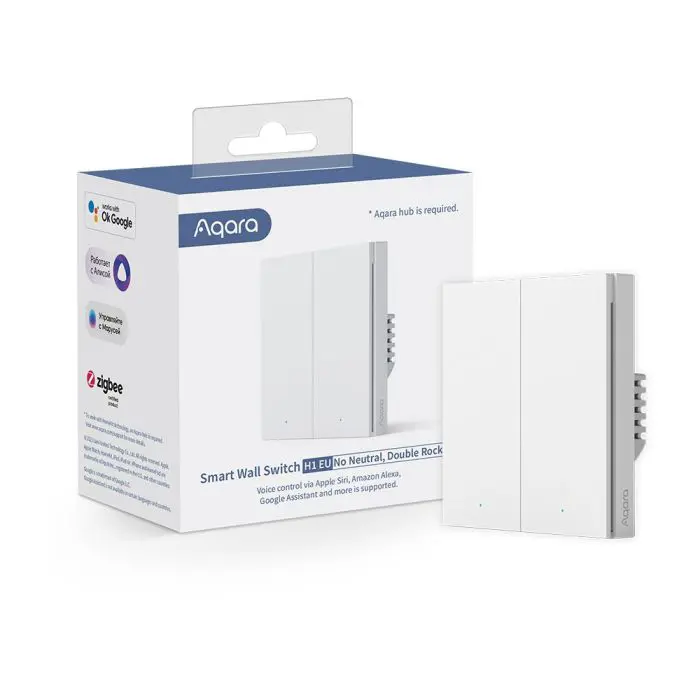 Aqara smart double wall switch AK072EUW01 without neutral conductor