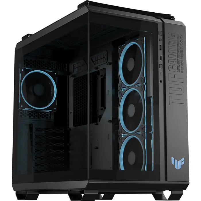 ASUS TUF GAMING GT502 HORIZON ARGB, tower case black, tempered glass x 2