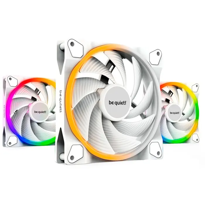 be quiet! Light Wings White 140mm PWM high-speed triple pack, case fan (white, pack of 3, incl. ARGB hub)