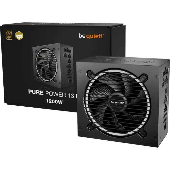 Be quiet Pure Power 13 M 1200W (black, 1x 12-pin high power GPU, 4x PCIe, cable management, 1200 watts)