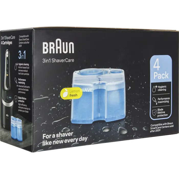 Braun 3-in-1 ShaverCare cleaning cartridges (4 pieces)