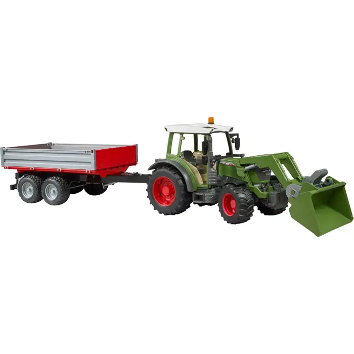 brother Fendt Vario 211 with front loader and side trailer, model vehicle