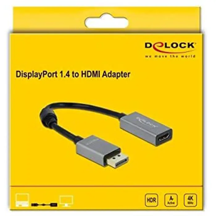 DeLOCK DP 1.4> HDMI adapter. 4k 60Hz 66436