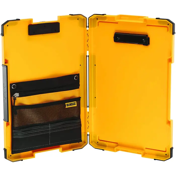 DeWALT TSTAK clipboard, underlay (yellow/black, with 180 LED light)