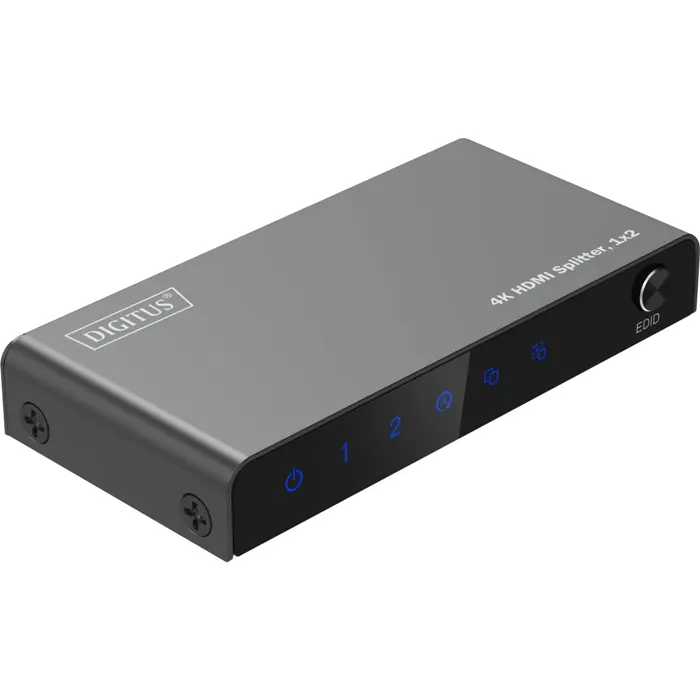Digitus 4K HDMI Splitter, 1x2 (black, with downscaler)