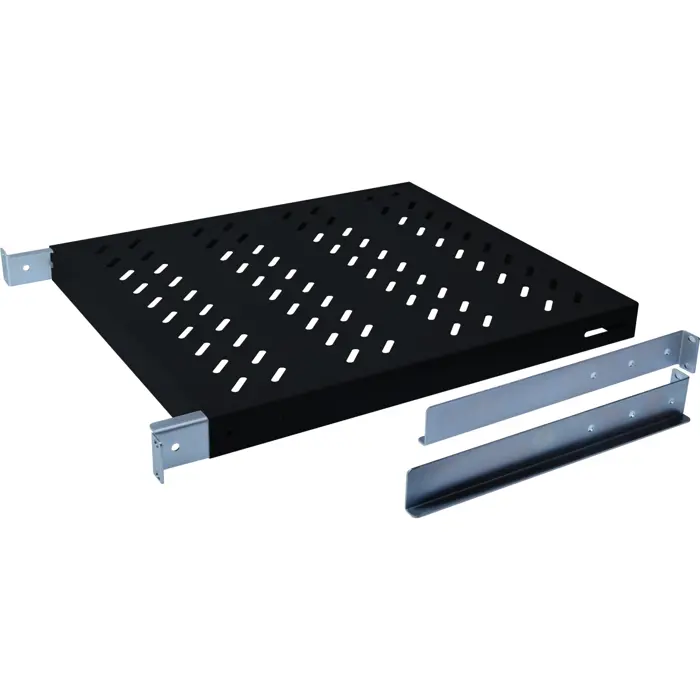 Digitus shelf for 483 mm (19") cabinets, 600 mm deep, black, 1 height unit