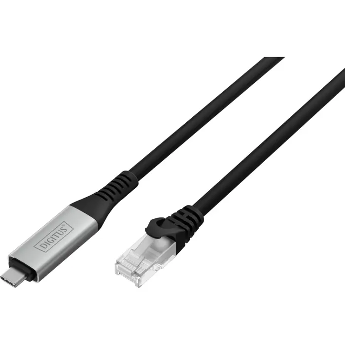 Digitus USB-C 3.2 Gen1 > RJ-45 Ethernet cable, 1Gbit/s (black, 15 meters, 10/100/1,000Mbit/s)
