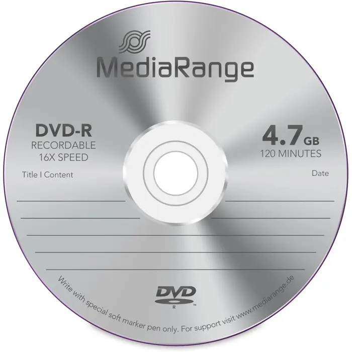 DVD-R MEDIJ MEDIARANGE, bulk