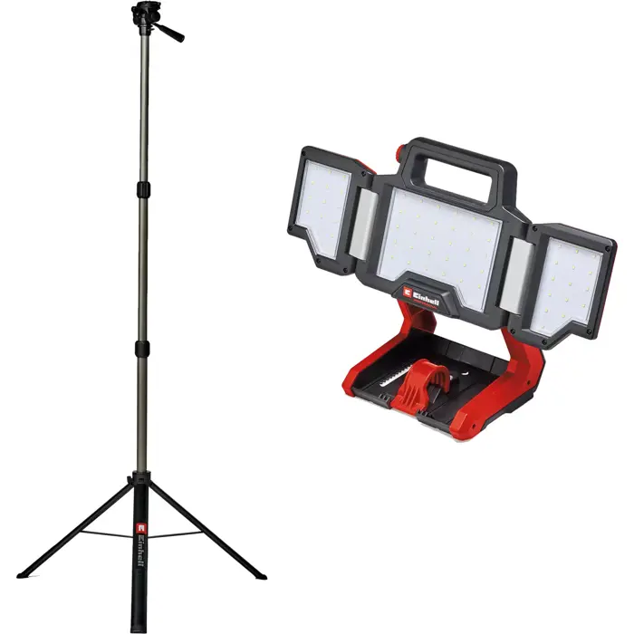 Einhell Cordless Lamp TP-CL 18/3000 Li Set - Solo (red, without battery and charger, including tripod)