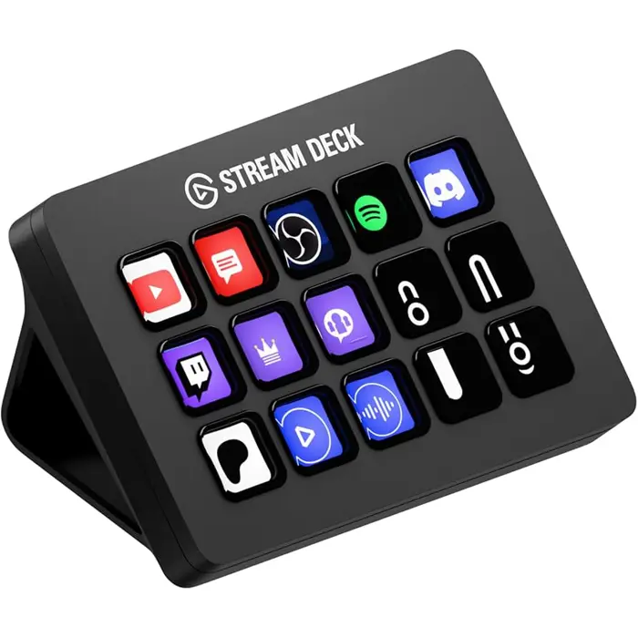 Elgato Stream Deck MK.2, 15 LCD keys, One-touch tactile operation, Elgato Game Capture, OBS, Twitch, Twitter, YouTube, Mixer, Automated alerts, Onscreen Antics w/ GIFs, Automated Plugins, Interchangea