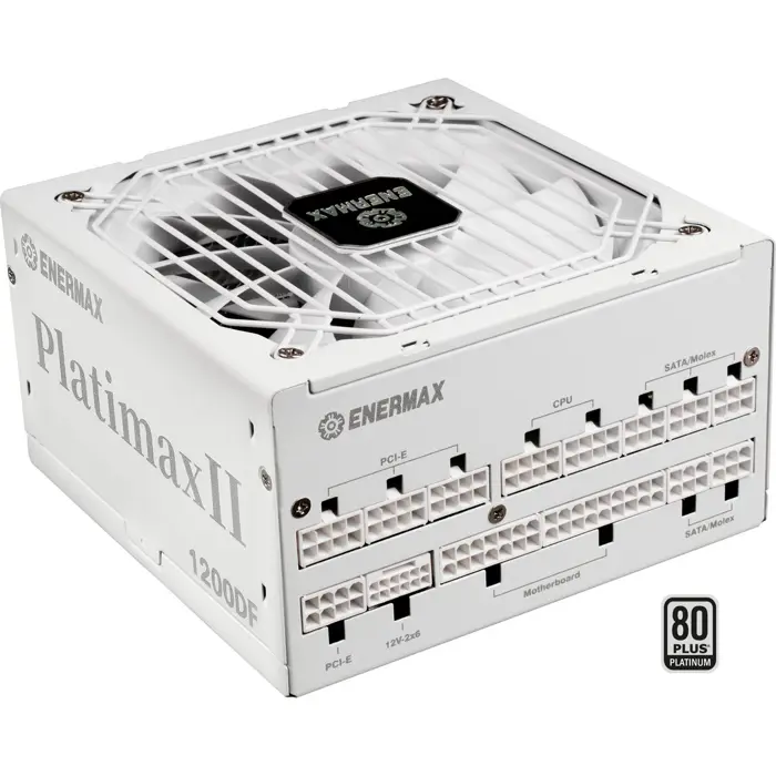 Enermax Platimax II D.F. 1200W (white, 1x 12-pin high power GPU, 3x PCIe cable management, 1000 watts)