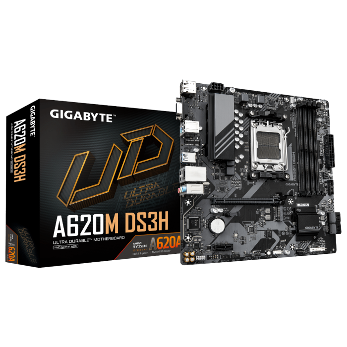 GIGABYTE A620M DS3H, DDR5, SATA3, USB3.2Gen1, DP, AM5 mATX