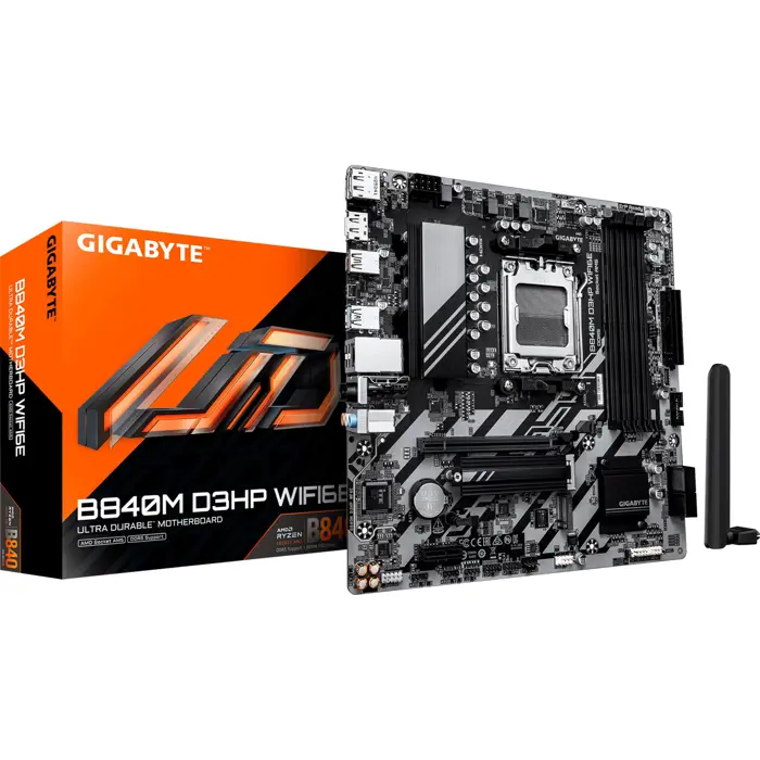 Gigabyte B840M D3HP WiFi6E AMD AM5 Micro-ATX Motherboard