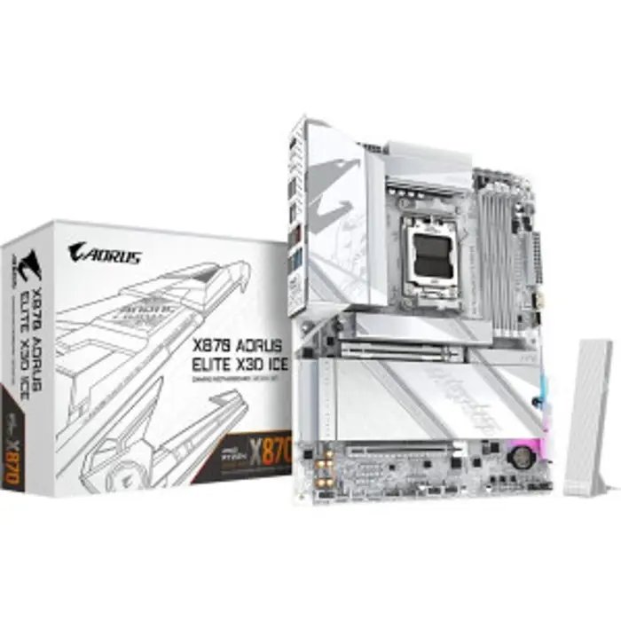 GigaByte X870 AORUS ELITE X3D ICE (silver/white) - Socket AM5 - motherboard