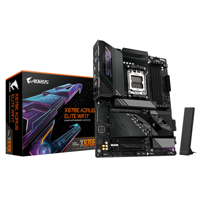 GIGABYTE X870E AORUS ELITE WIFI7, DDR5, SATA3, USB4, DP, 2.5GbE, WiFi 7, AM5 ATX