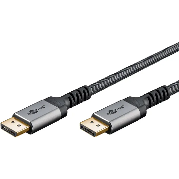 Goobay Plus DisplayPort 2.0/2.1 cable, 16K @ 60Hz, 80 Gbit/s (gray, 3 meters)