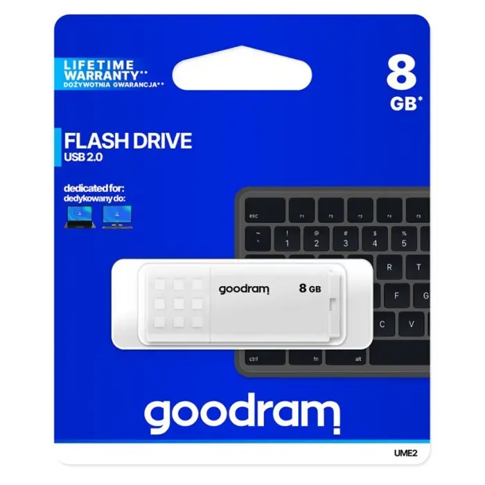 Goodram USB flash drive UME2 8GB USB Type-A 2.0 White