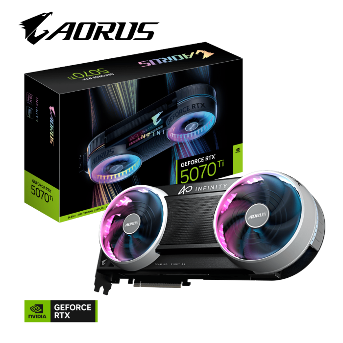 Grafična kartica GIGABYTE AORUS GeForce RTX 5070 Ti INFINITY 16G, 16GB GDDR7, PCI-E 5.0