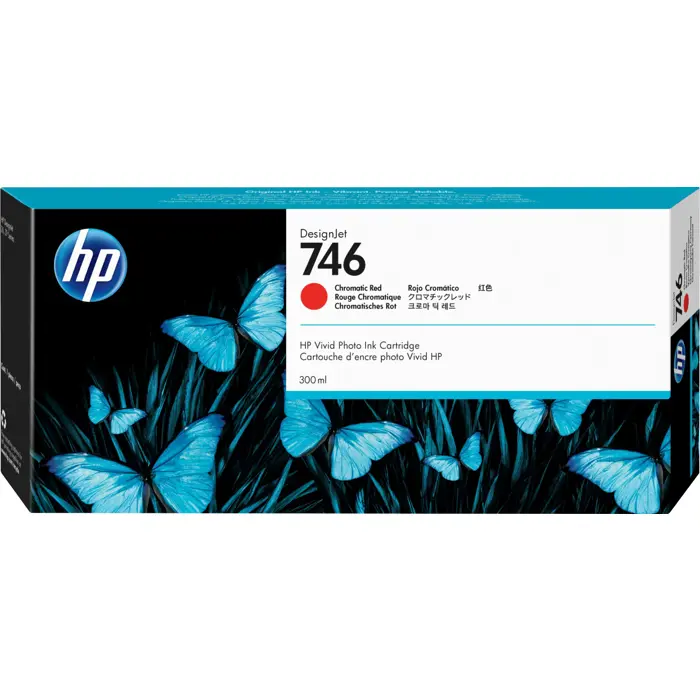 HP 746      Chromatic Rot       Tintenpatrone 300ml