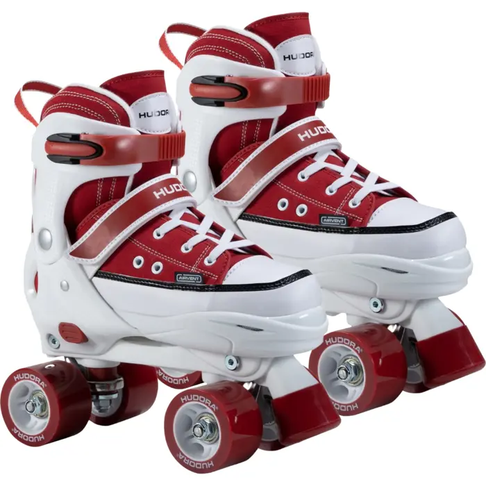 HUDORA Roller Skates size 32-35, roller skates red/white, sneaker look
