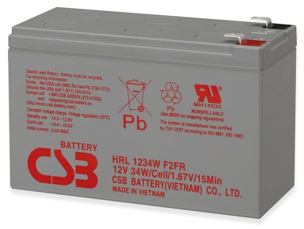 UPS baterija, 12V, 9Ah, HITACHI-CSB HRL 1234W - HRL 1234W
