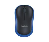 Miš Logitech M185 Wireless, nano, optična, modra - 910-002236