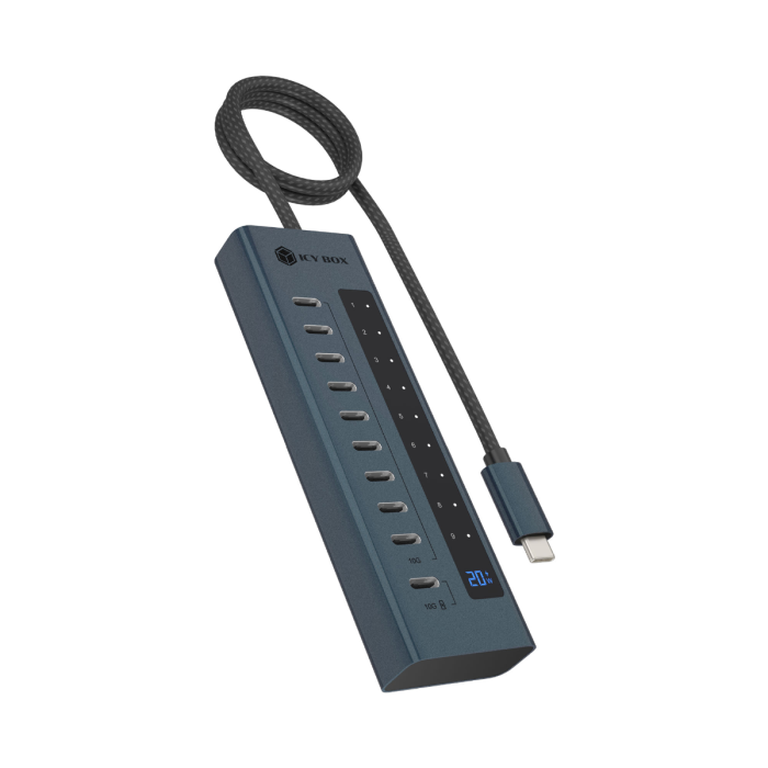 IcyBox IB-HUB1450-C31 10-port USB-C 3.2 hub interface