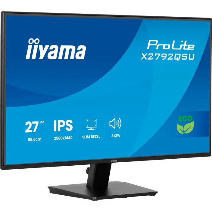iiyama ProLite X2792QSU-B1, LED monitor - 27 - black (matt), QHD, IPS, HDMI, DP, USB hub, 120Hz panel